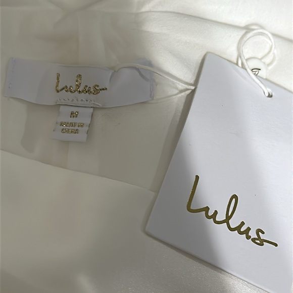 Lulus Gorgeous Vow White Satin Mock Neck Cowl Mermaid Maxi Dress - Picture 12 of 12